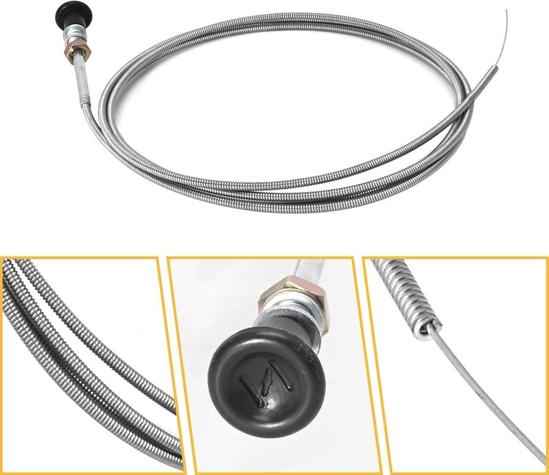 SYOWADA 60-122 Push Pull Choke Cable Replacement for Lincoln F162 F163 SA200 SA250, Universal Carburetor Push Pull Choke Control Cable for 290-835 290835 Lawn Tractor Mower 96" Conduit Go Kart Carts - Image 2